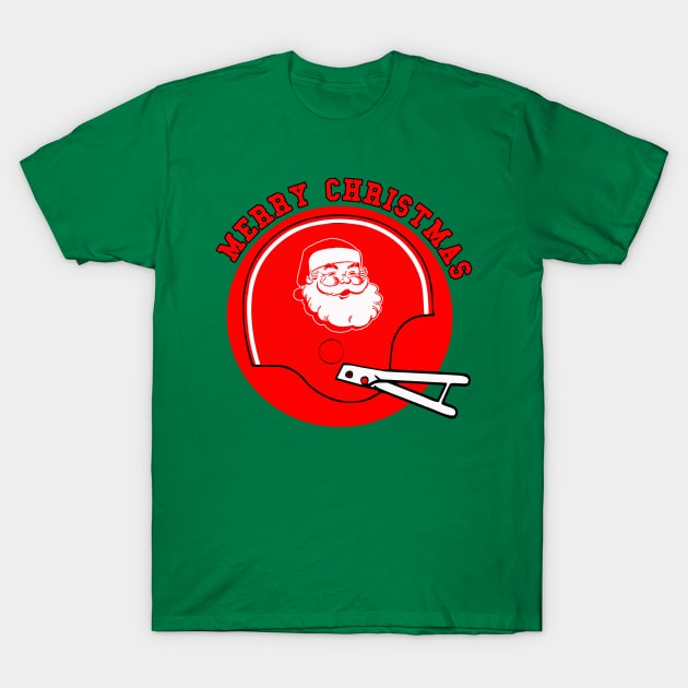 Merry Christmas Santa Helmet T-Shirt by HelmetAddict